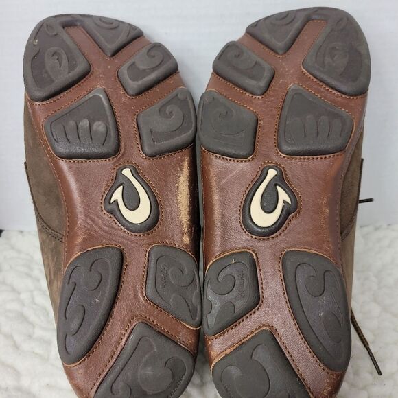 Olukai Hamakua Men's Boots Size 10 M Brown Leather Chukka Ankle Hiking Boots - Picture 9 of 9